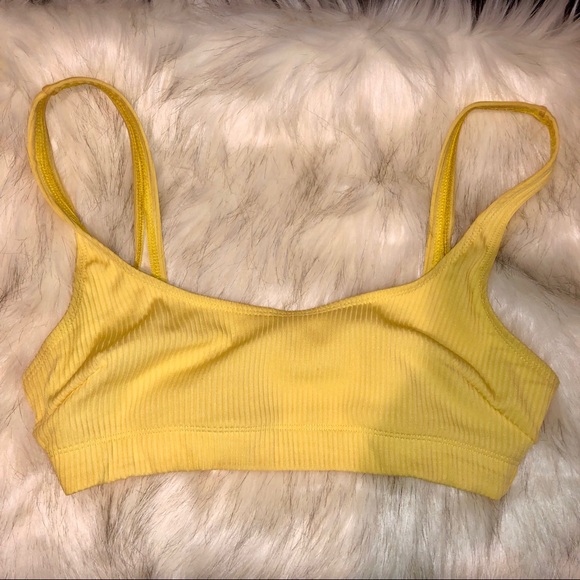ASOS Other - ASOS Yellow Ribbed Swim Top